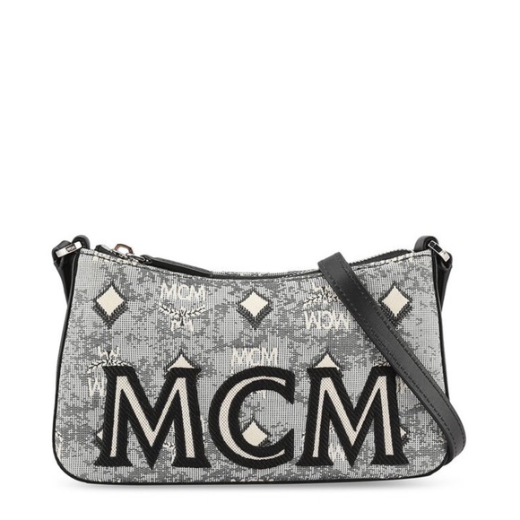 MCM Bags Mcm Vintage Jacquard Monogram Canvas Leather Shoulder